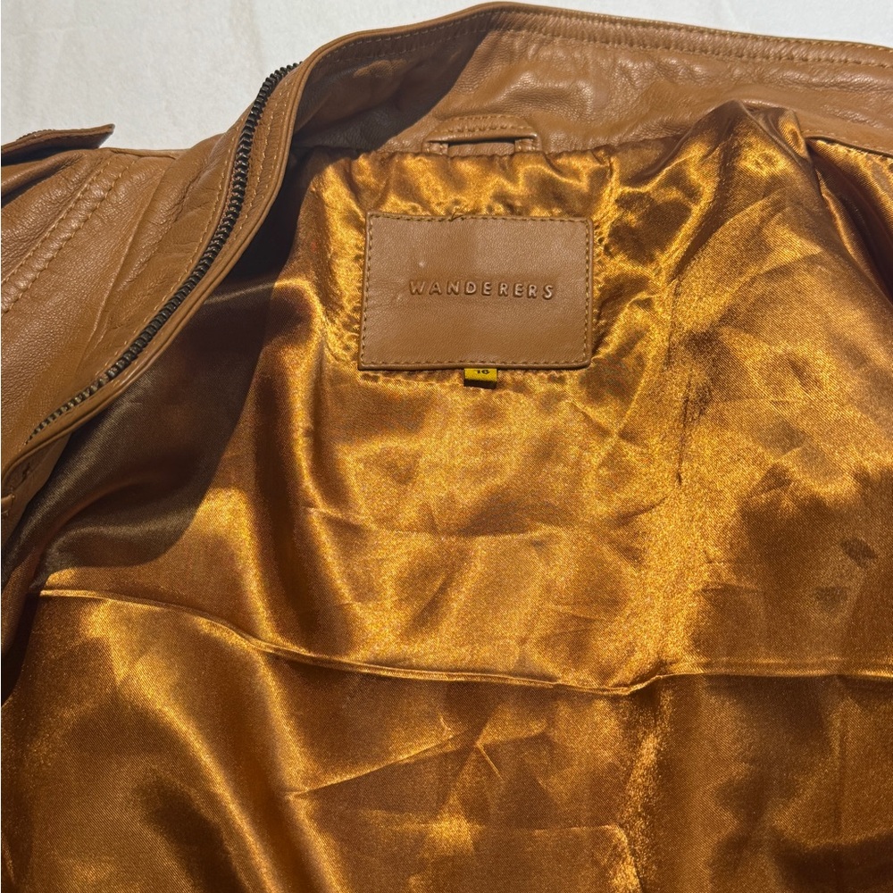 Wanderers Travel Co Leather Jacket- never worn - Picture 2 of 4